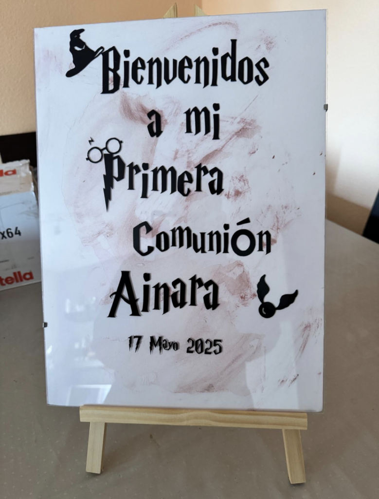 Cartel de bienvenida personalizada para eventos