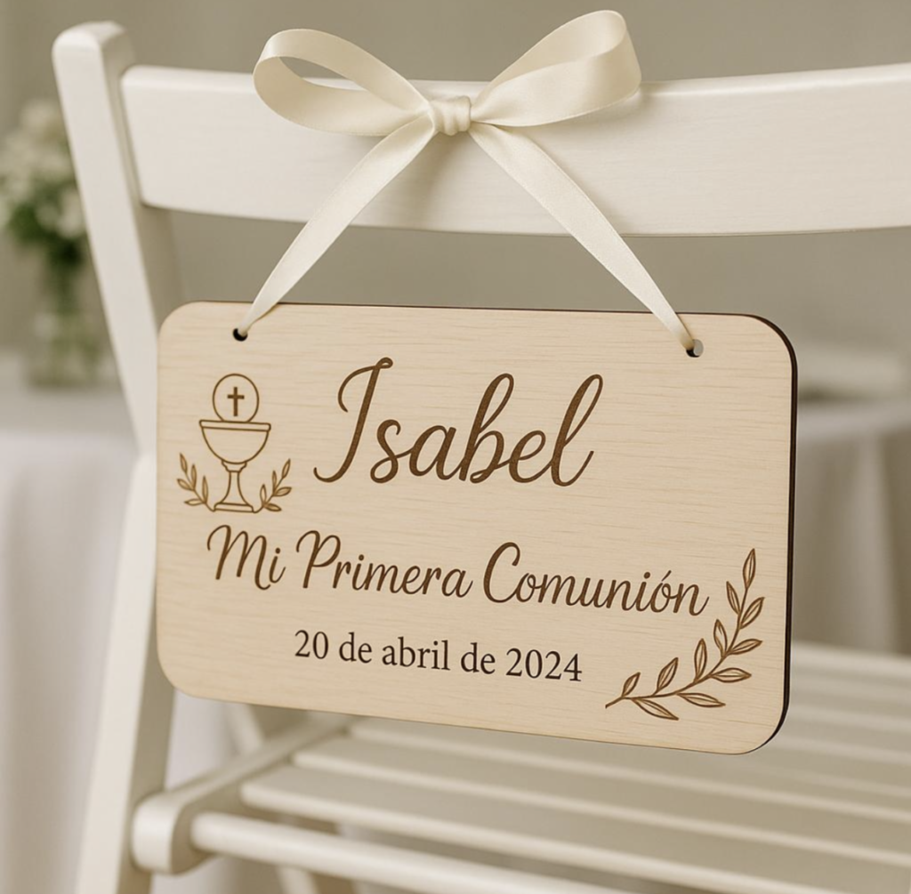 Cartel de madera personalizado para eventos