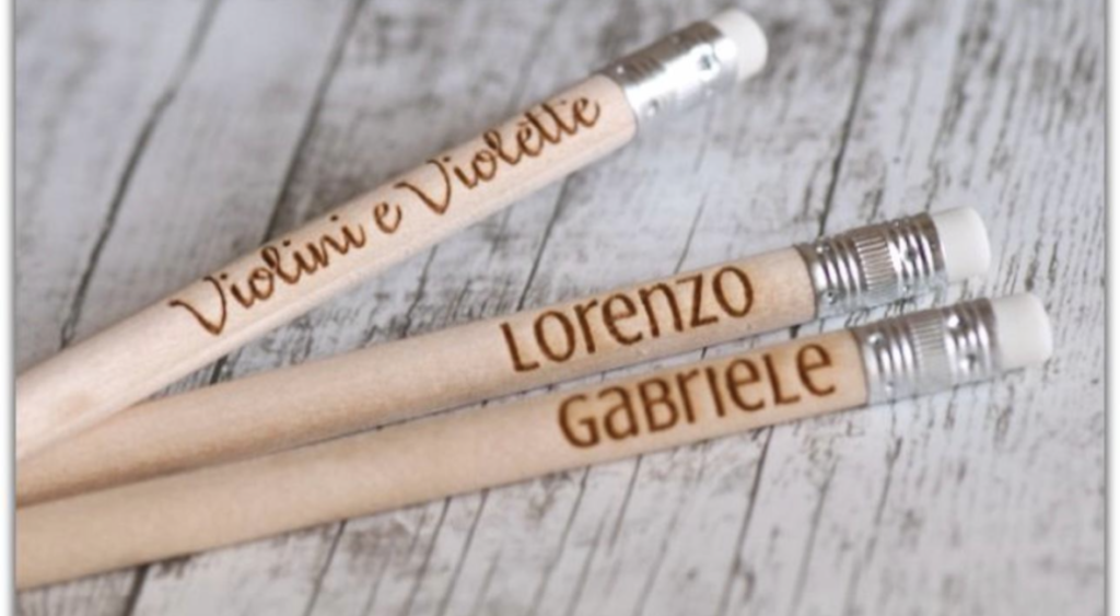 Lápiz de madera personalizado con grabado láser