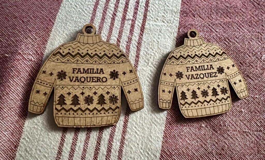 Adorno de Navidad Personalizado de Madera 